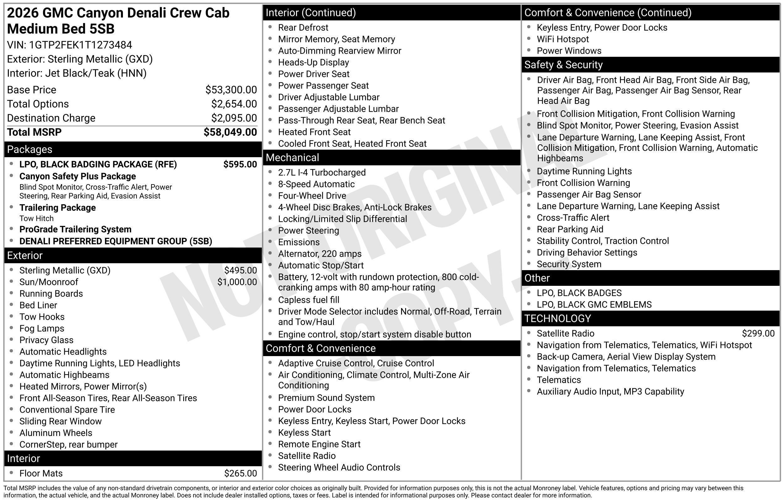 New 2026 GMC Canyon Denali w/ LPO, Black Badging Package AWD/4WD image 46