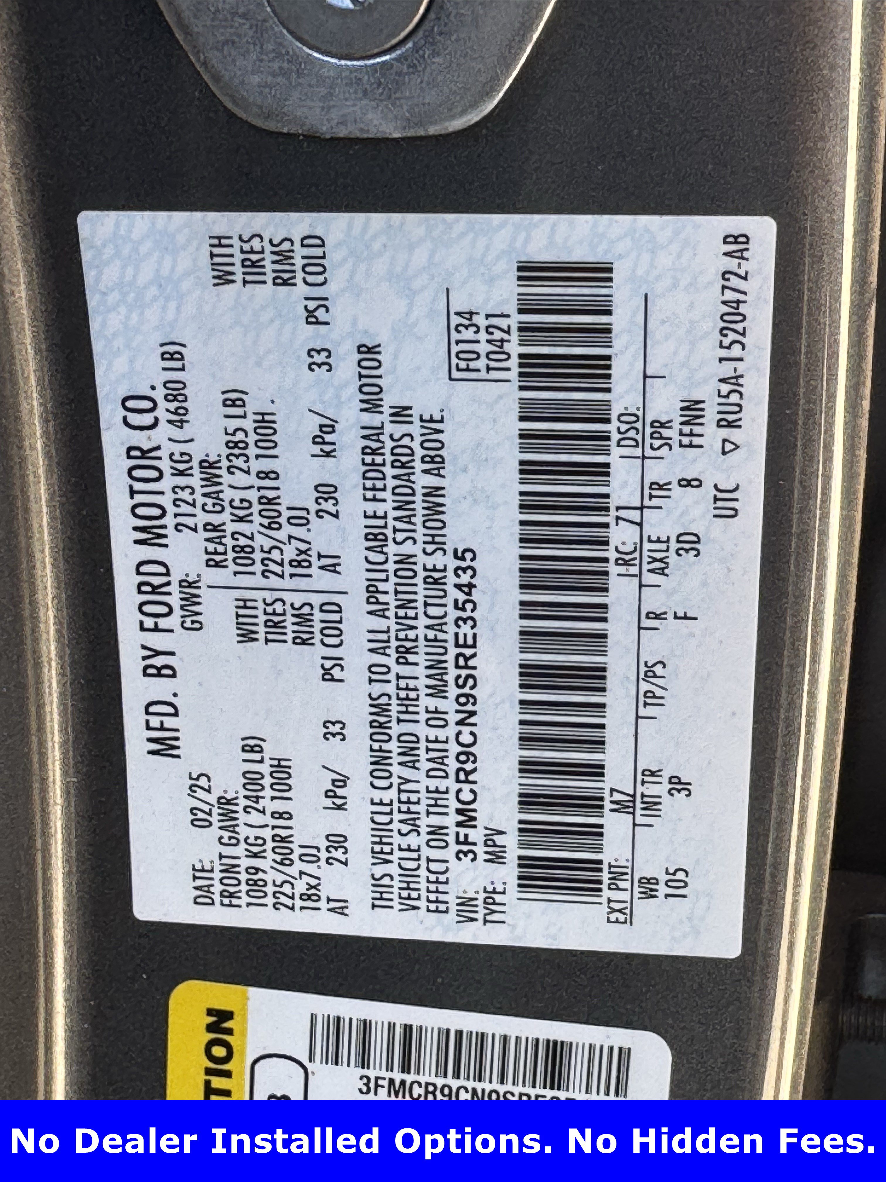 Used 2025 Ford Bronco Sport Outer Banks w/ Outer Banks Tech Package+ AWD/4WD image 27