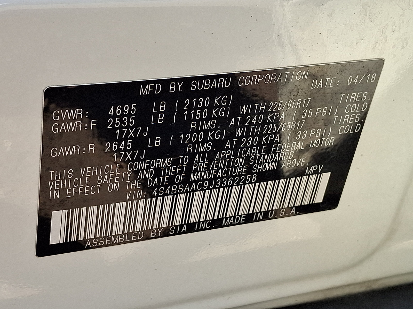 Used 2018 Subaru Outback 2.5i AWD/4WD image 26