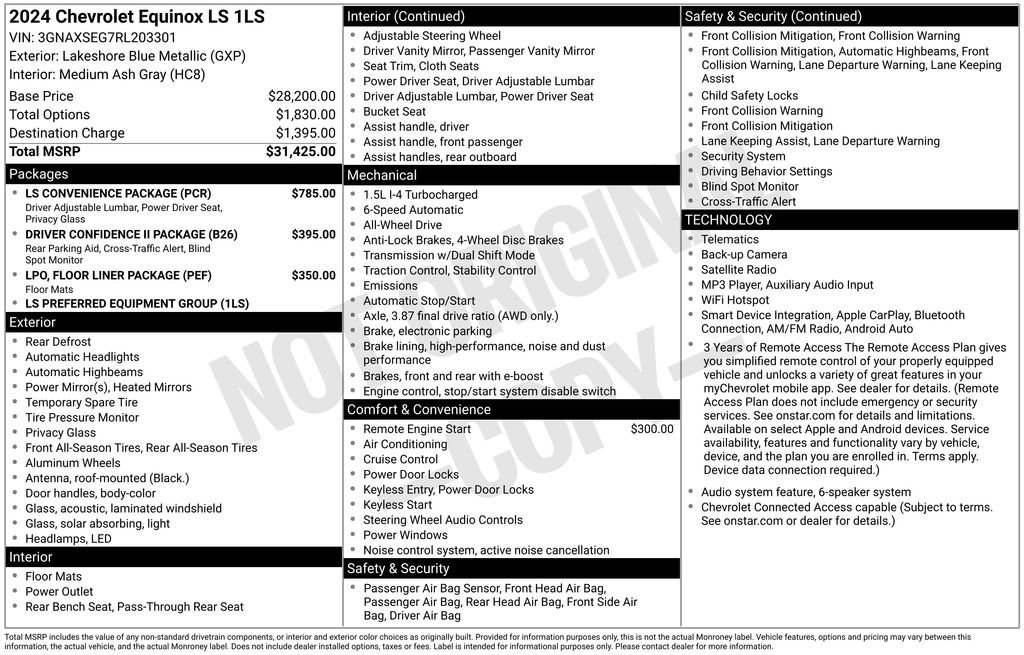 Used 2024 Chevrolet Equinox LS w/ LS Convenience Package AWD/4WD image 10