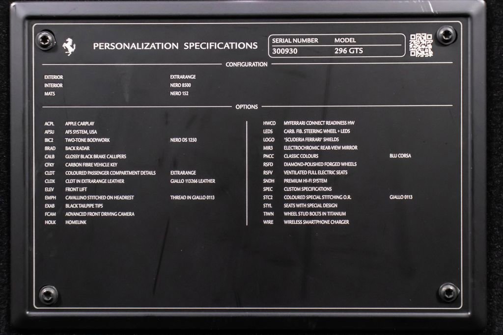 Certified 2024 Ferrari 296 GTS RWD image 58