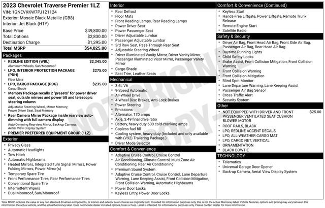 Used 2023 Chevrolet Traverse Premier w/ Redline Edition image 25