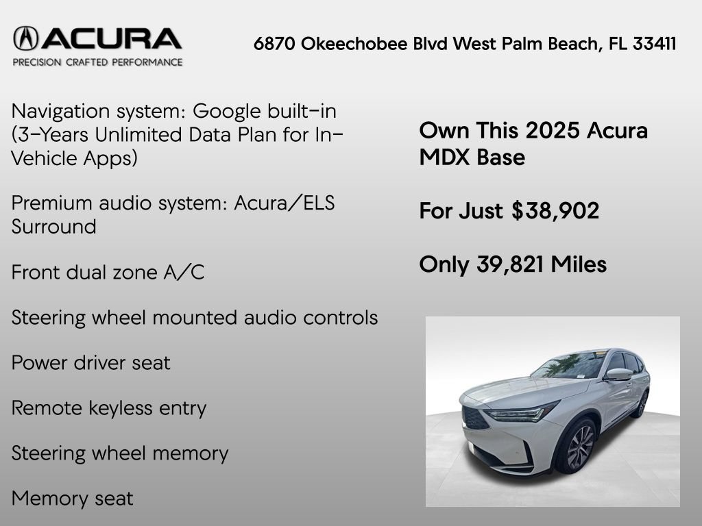 Used 2025 Acura MDX w/ Technology Package FWD image 7