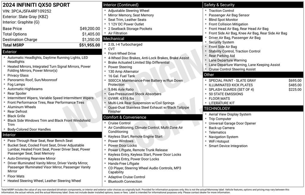 Used 2024 INFINITI QX50 Sport FWD image 35
