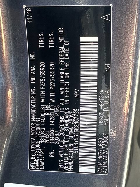 Certified 2019 Toyota Sequoia TRD Sport w/ TRD Sport Premium Package AWD/4WD image 36