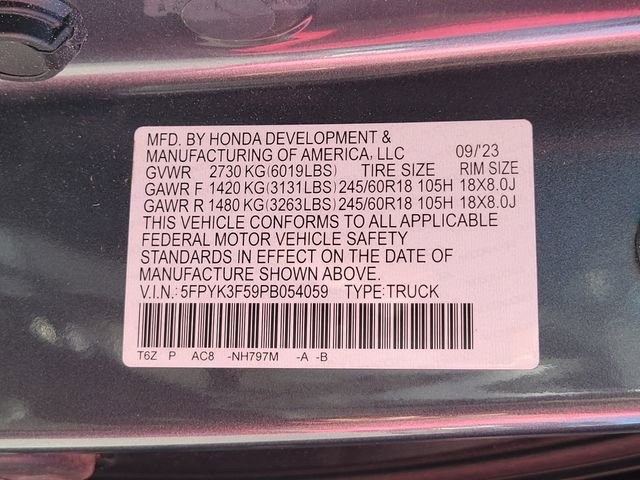 Used 2023 Honda Ridgeline RTL image 16