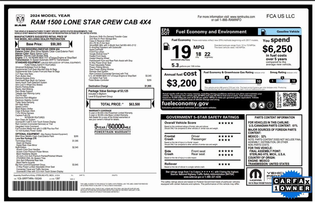 Used 2024 RAM 1500 Lone Star image 52