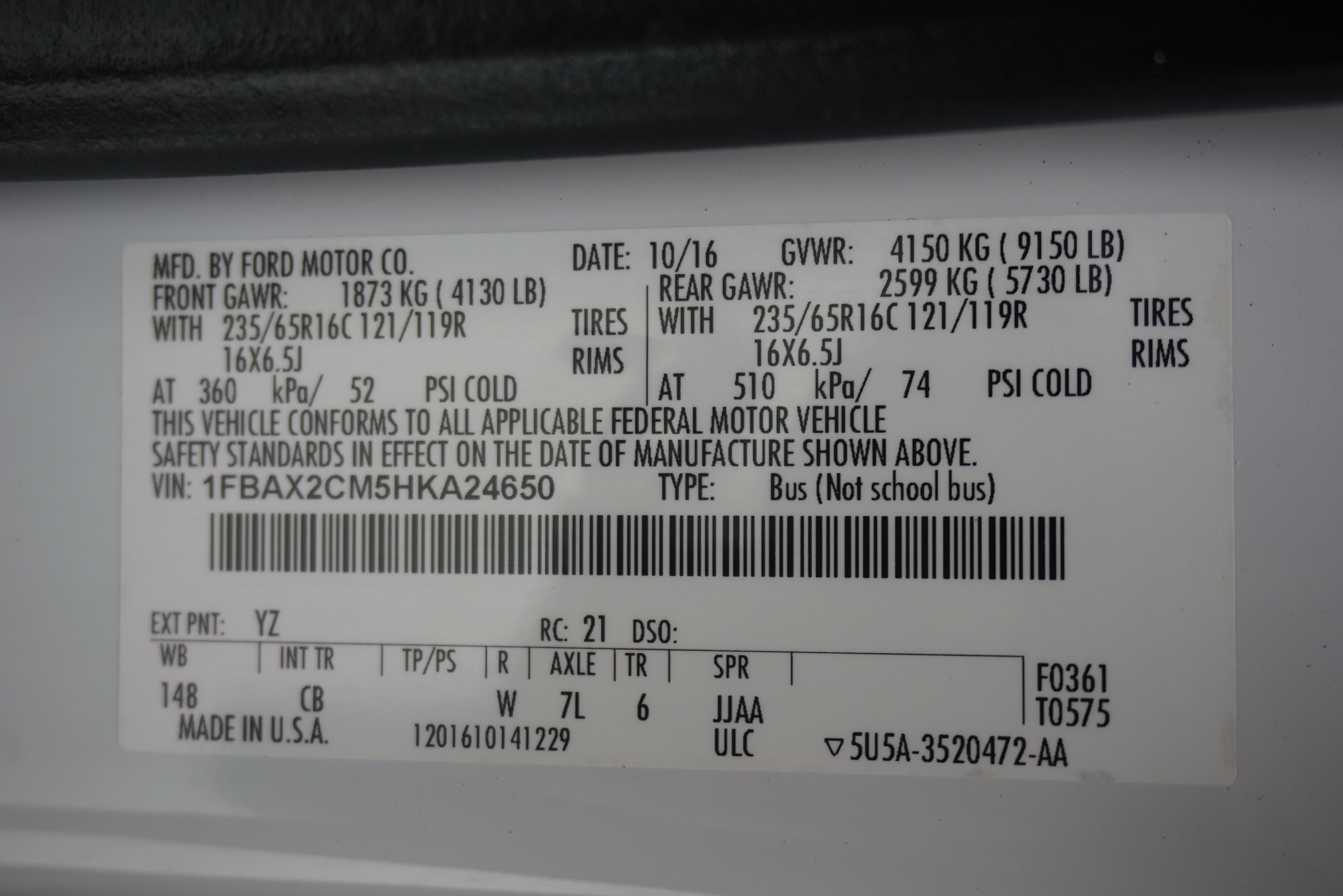 Used 2017 Ford Transit 350 XL RWD image 28