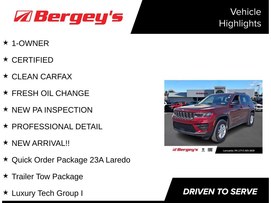 Certified 2025 Jeep Grand Cherokee Laredo w/ Luxury Tech Group I AWD/4WD image 8