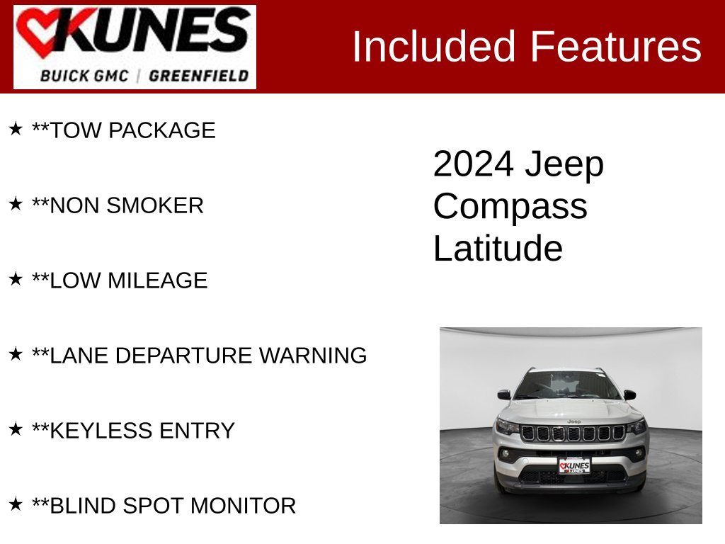 Used 2024 Jeep Compass Latitude AWD/4WD image 3