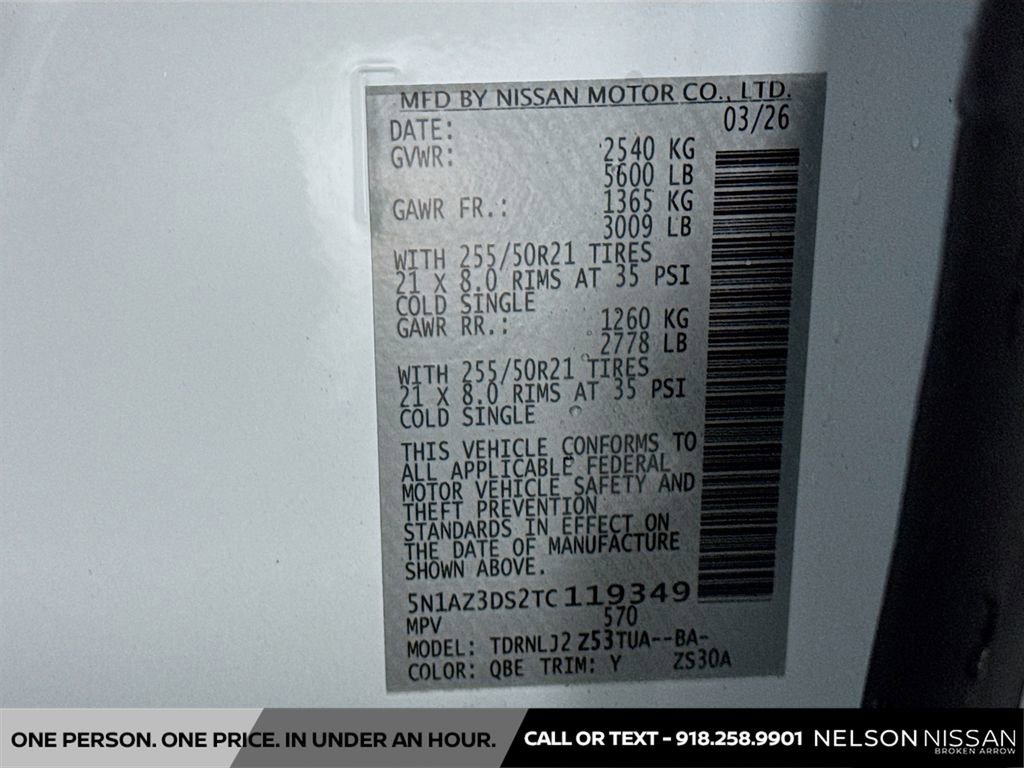 New 2026 Nissan Murano Platinum w/ Cargo Package image 34