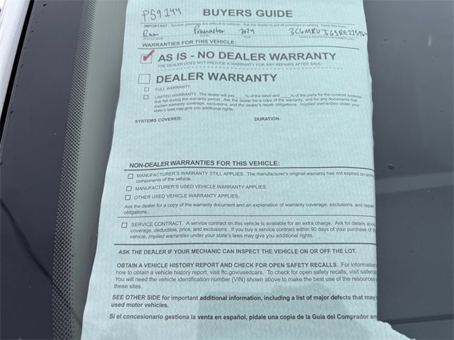 Used 2024 RAM ProMaster 3500 w/ Premium Convenience Group image 35