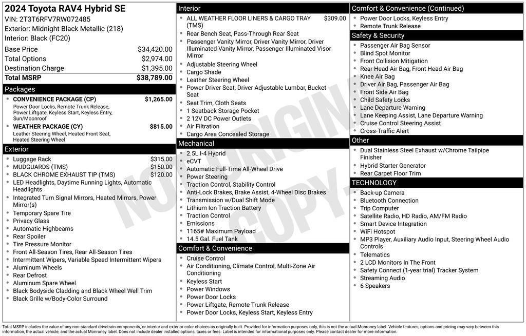 Used 2024 Toyota RAV4 SE w/ Convenience Package AWD/4WD image 35
