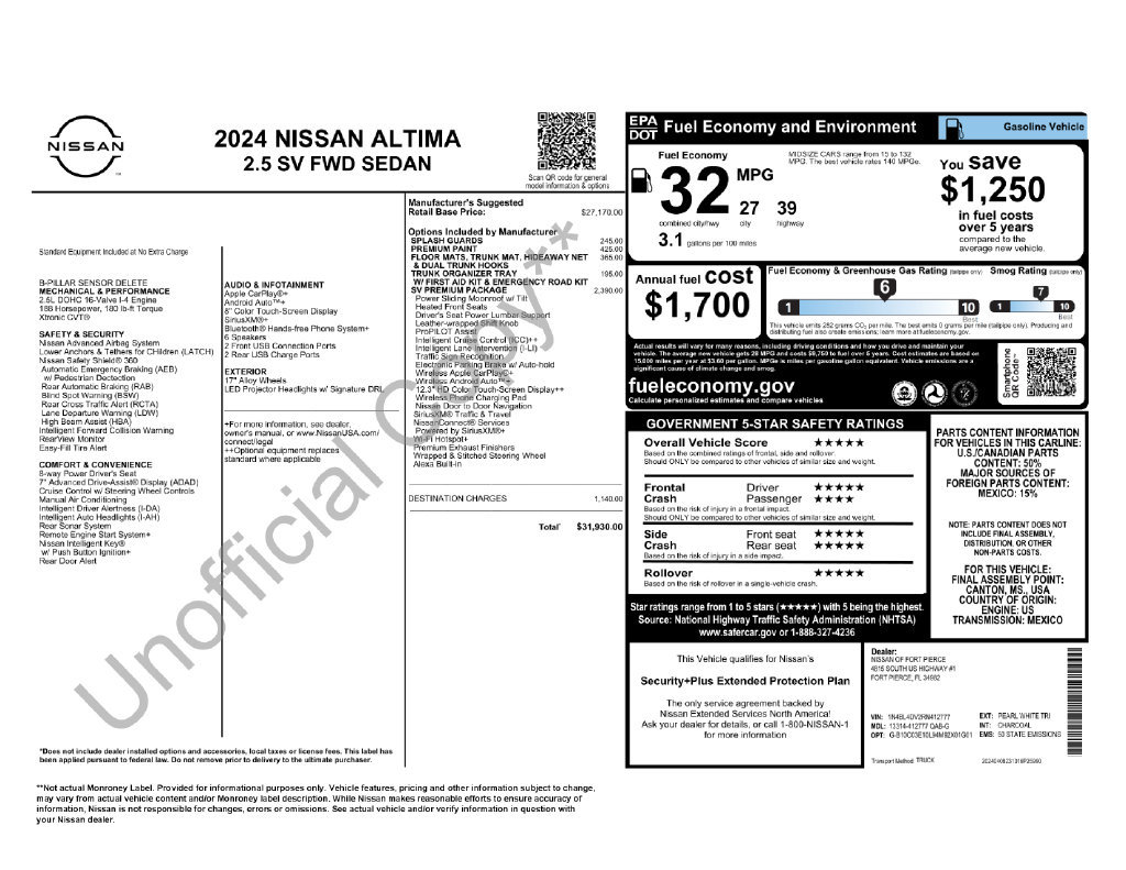 Certified 2024 Nissan Altima 2.5 SV w/ SV Premium Package FWD image 56