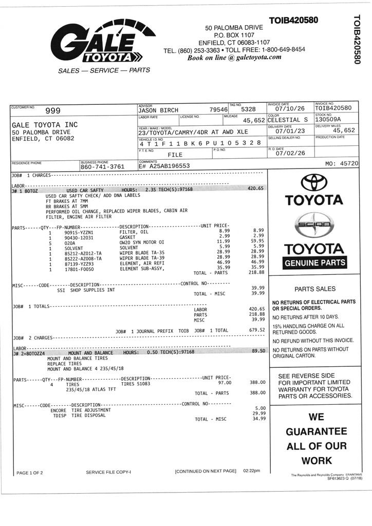 Used 2023 Toyota Camry XLE w/ Navigation Package AWD/4WD image 12