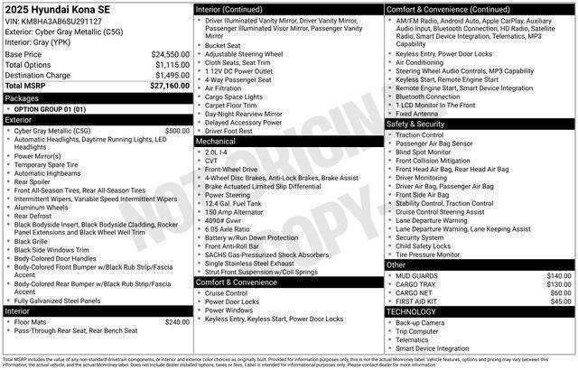 New 2025 Hyundai Kona SE image 29