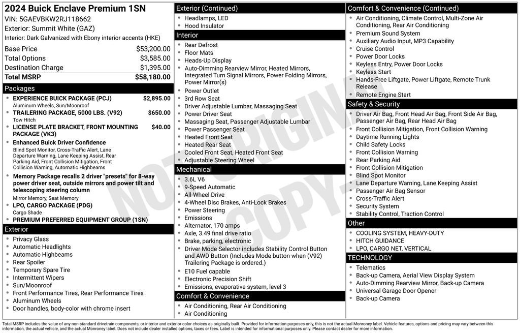 Certified 2024 Buick Enclave Premium w/ Experience Buick Package image 4