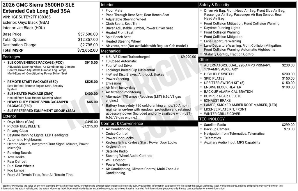 New 2026 GMC Sierra 3500 SLE w/ SLE Convenience Package AWD/4WD image 43