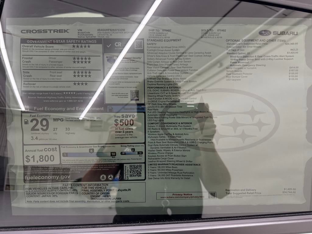 New 2025 Subaru Crosstrek 2.5i Sport image 26