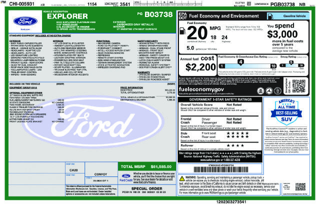 Used 2023 Ford Explorer Platinum w/ Technology Package AWD/4WD image 35