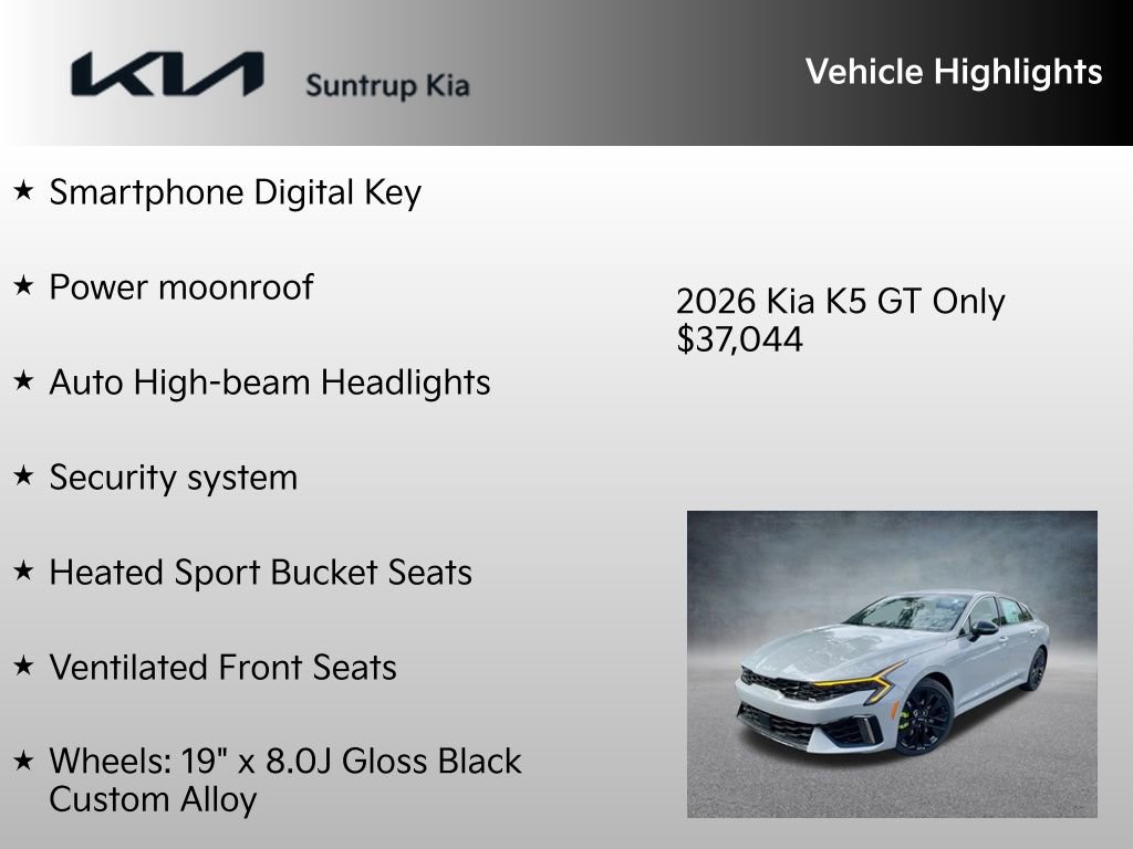 New 2026 Kia K5 GT w/ GT1 Package image 15