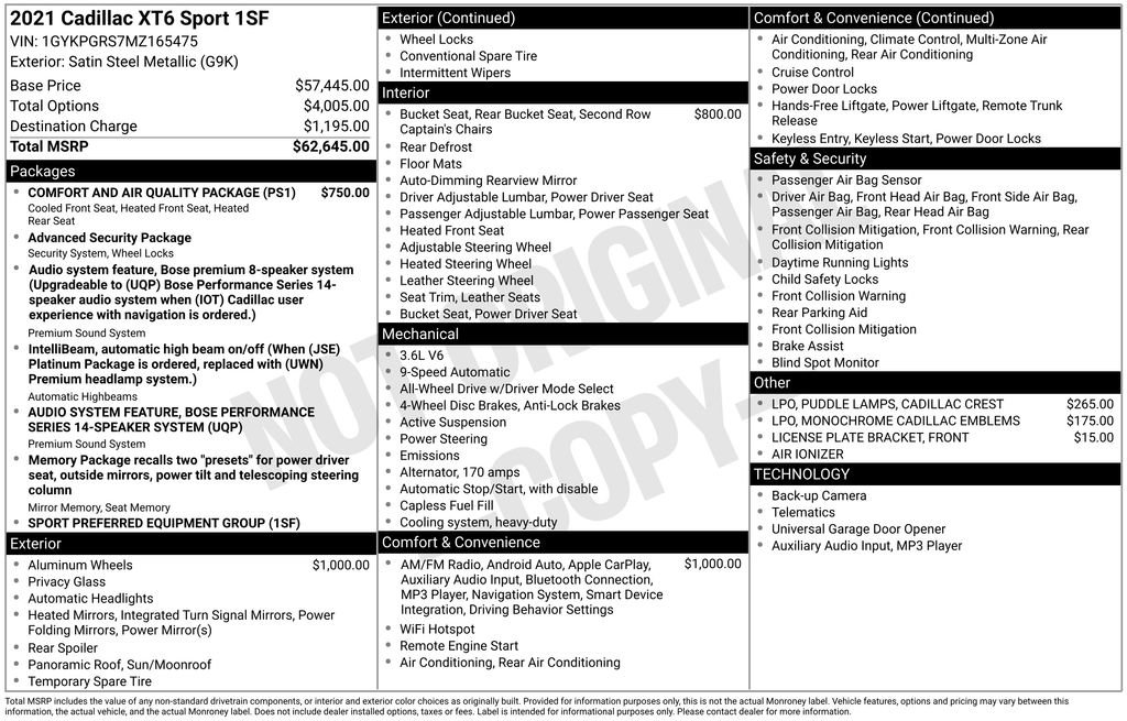 Used 2021 Cadillac XT6 Sport image 4