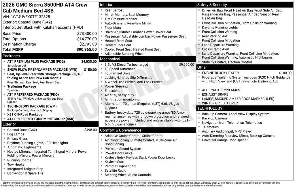 New 2026 GMC Sierra 3500 AT4 w/ AT4 Premium Plus Package image 10