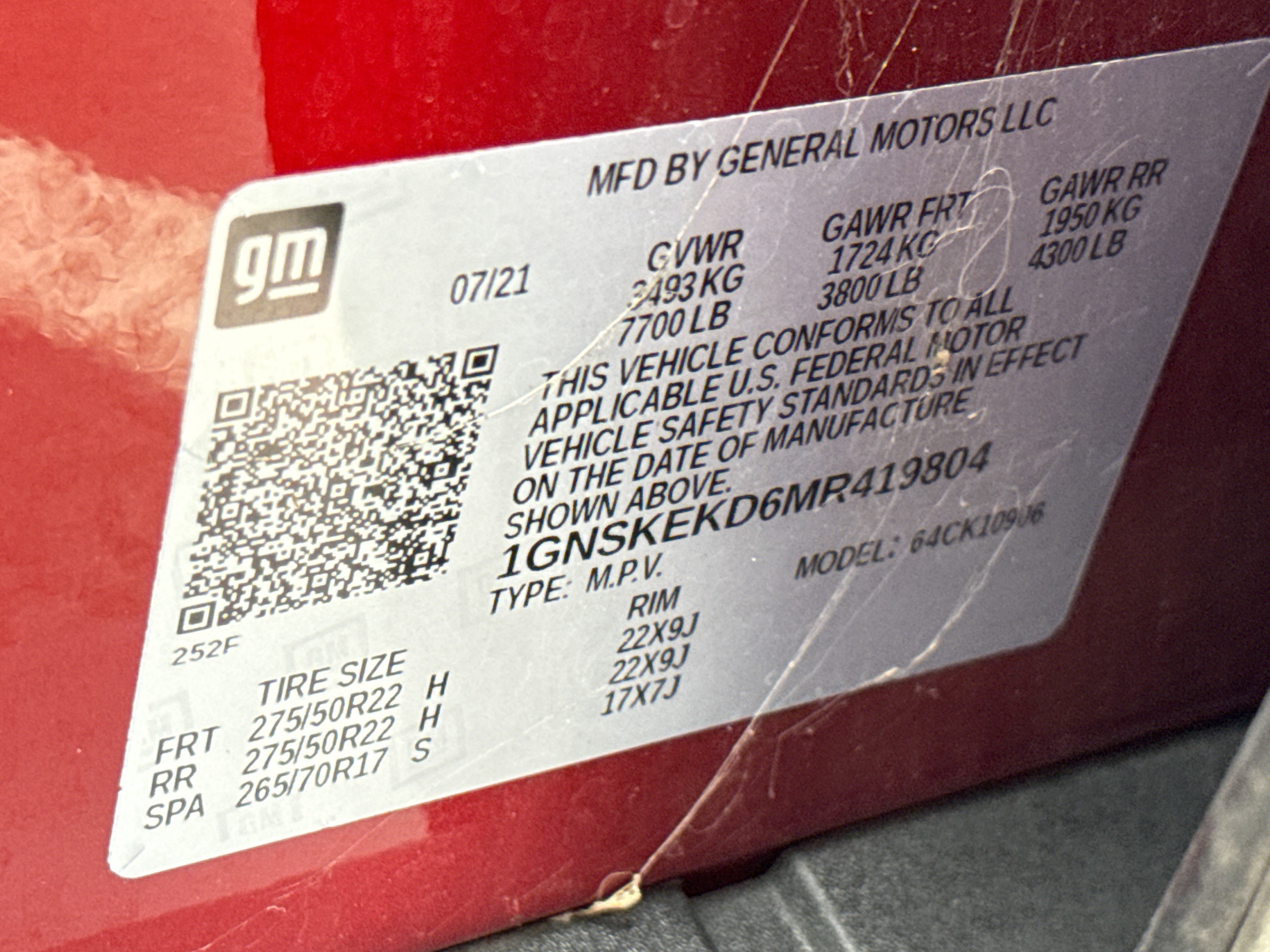 Used 2021 Chevrolet Suburban RST w/ Rear Media and Nav Package image 48