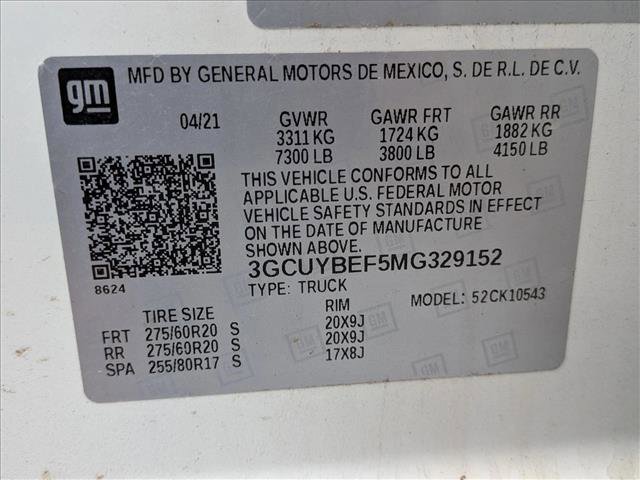 Used 2021 Chevrolet Silverado 1500 Custom w/ Custom Max Trailering Package AWD/4WD image 20