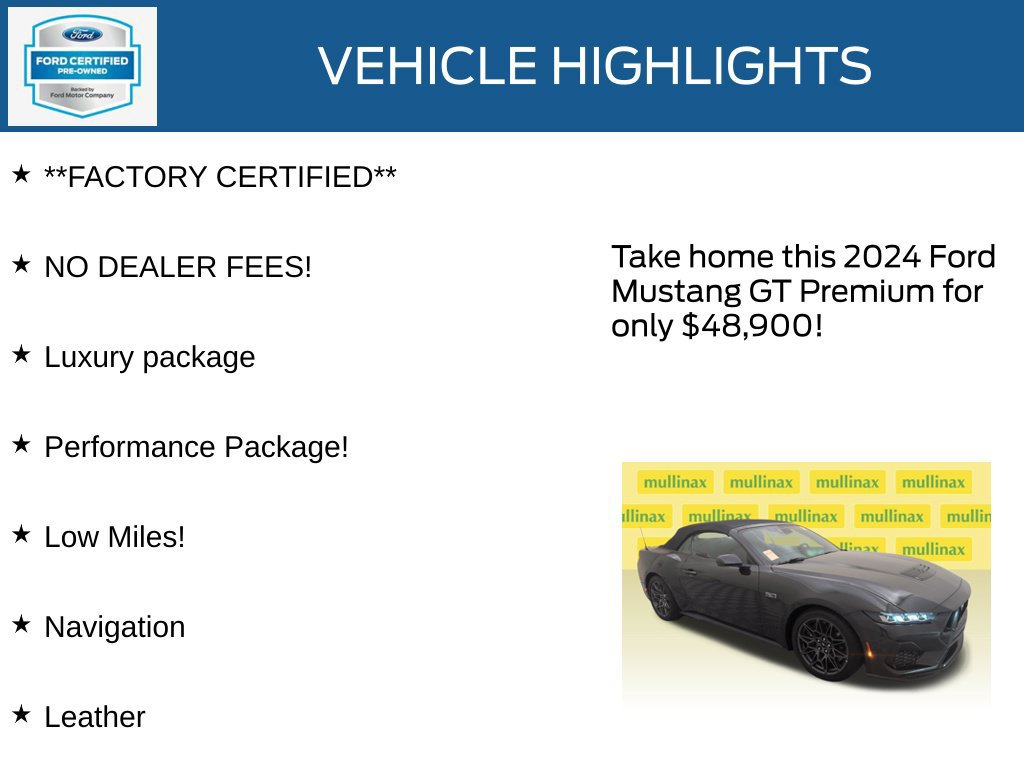 Used 2024 Ford Mustang GT Premium w/ GT Performance Package RWD image 12