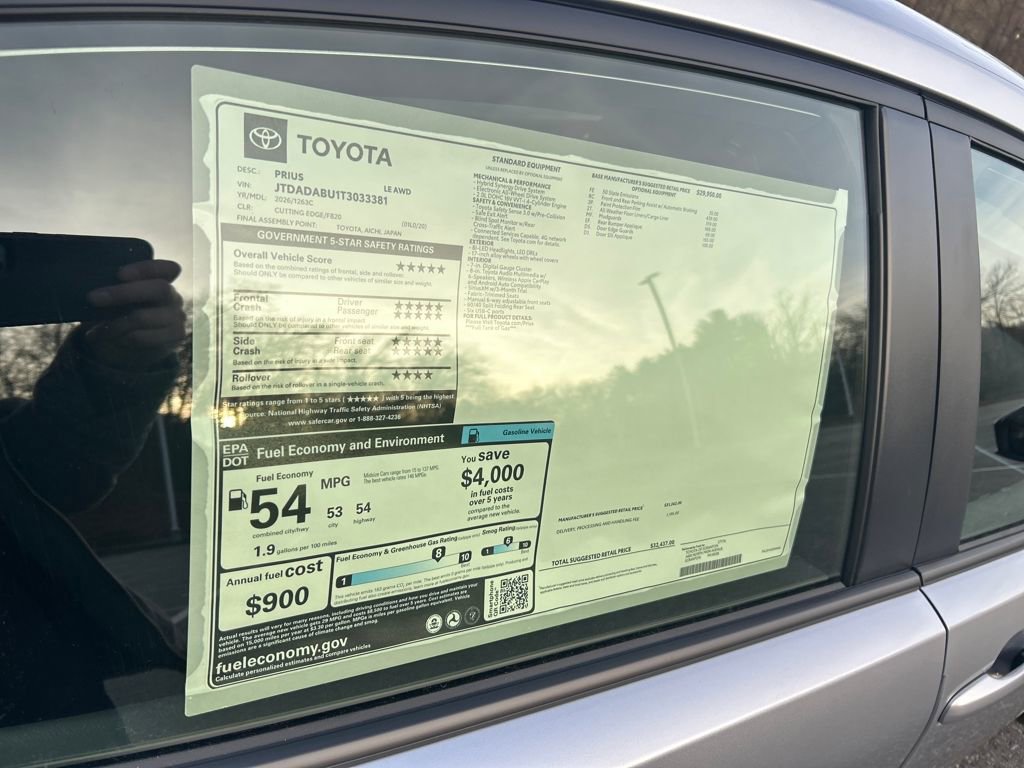 New 2026 Toyota Prius LE image 30