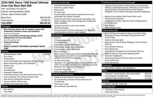 New 2026 GMC Sierra 1500 Denali Ultimate image 3