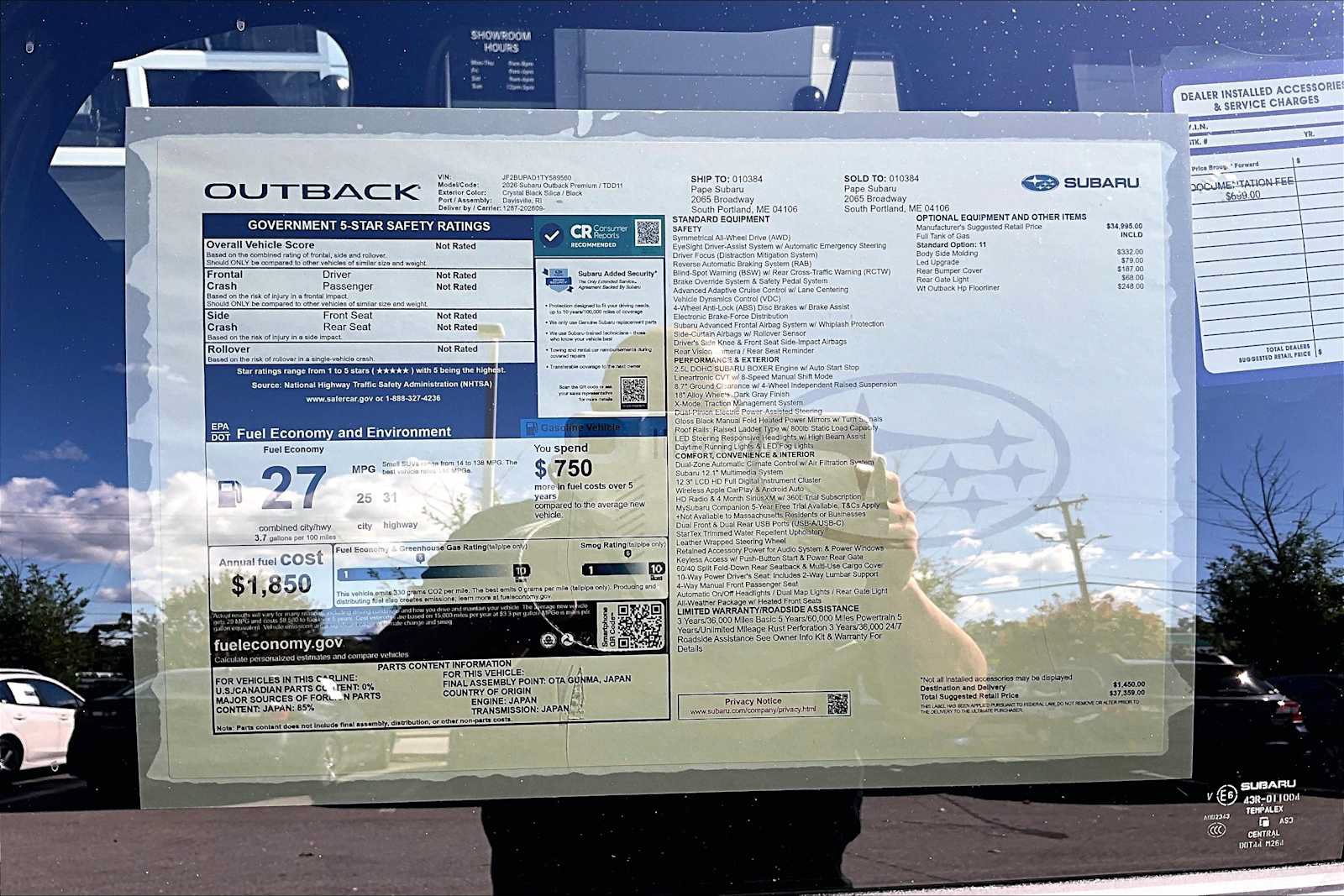 New 2026 Subaru Outback Premium AWD/4WD image 19