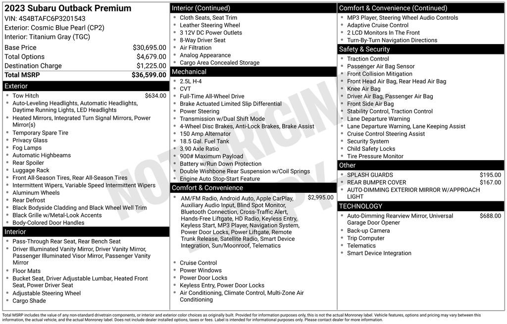 Certified 2023 Subaru Outback Premium image 19