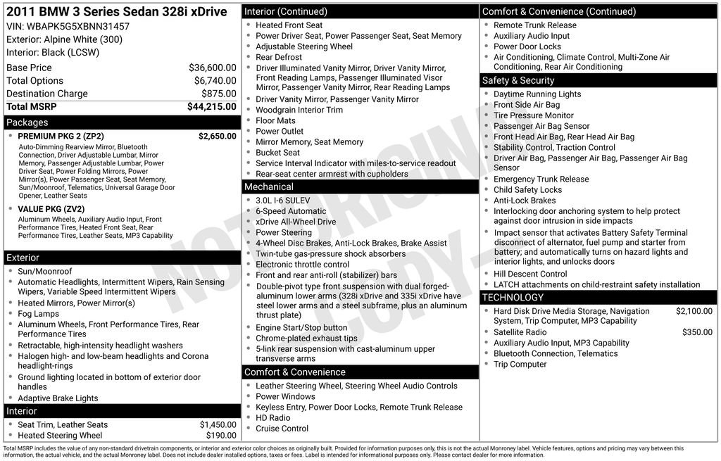 Used 2011 BMW 328i xDrive Sedan image 26