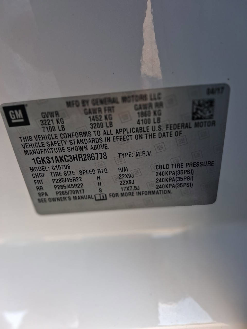 Used 2017 GMC Yukon SLE w/ Convenience Package RWD image 20