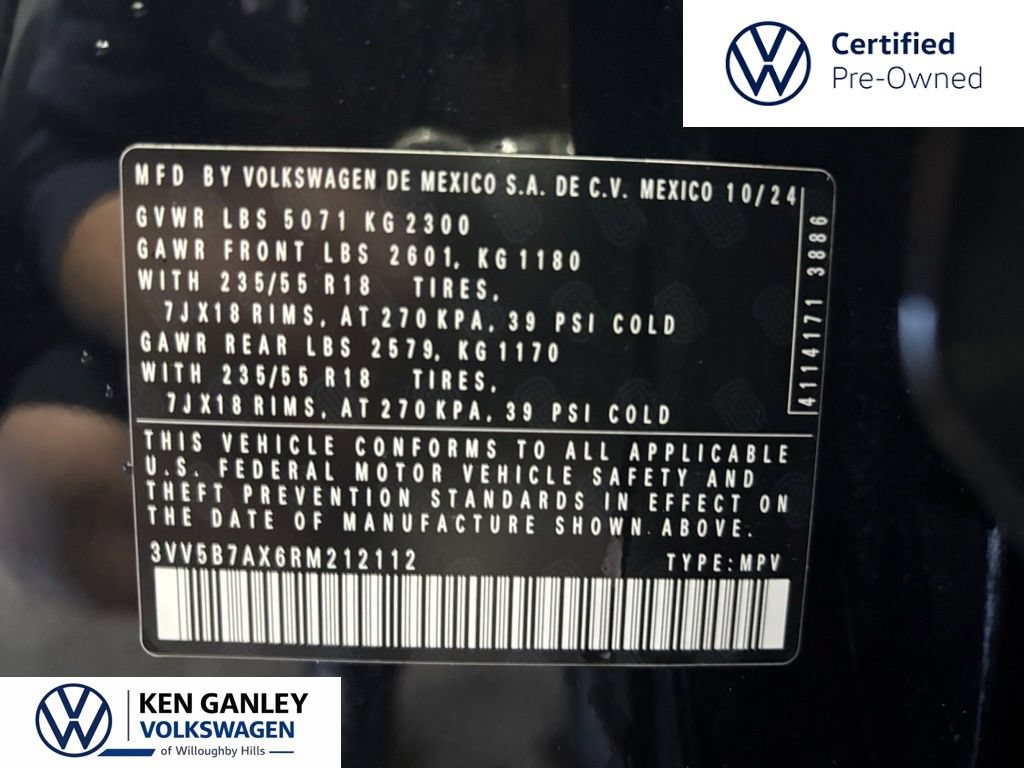Certified 2024 Volkswagen Tiguan Wolfsburg Edition AWD/4WD image 27