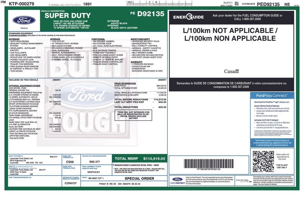 Used 2023 Ford F350 Lariat w/ Lariat Ultimate Package AWD/4WD image 38