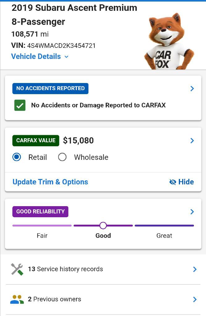 Used 2019 Subaru Ascent Premium image 2