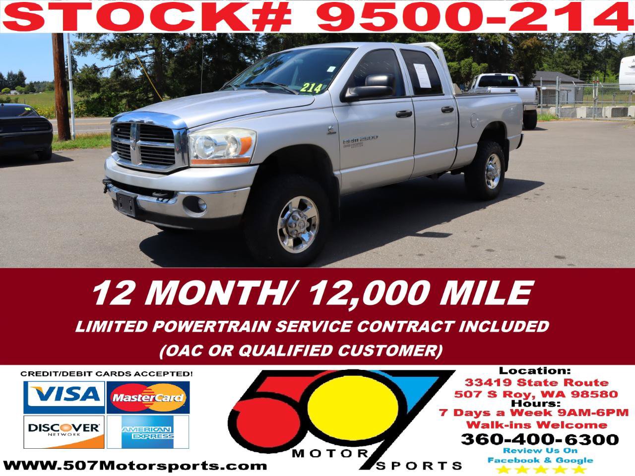 Used 2006 Dodge Ram 2500 Truck SLT w/ Quad Cab Big Horn Value Group AWD/4WD image 3
