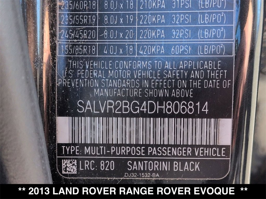 Used 2013 Land Rover Range Rover Evoque Pure Premium image 32