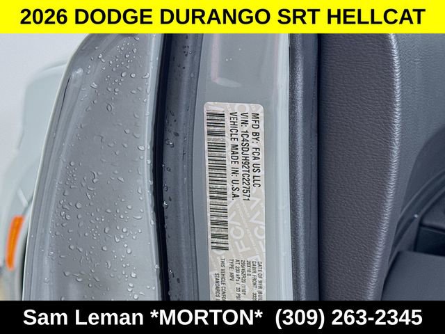 New 2026 Dodge Durango SRT Hellcat w/ Trailer Tow Group IV image 34