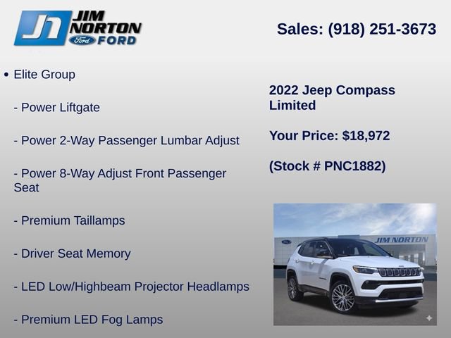 Used 2022 Jeep Compass Limited w/ Elite Group AWD/4WD image 15