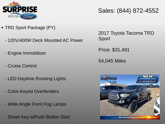 Used 2017 Toyota Tacoma TRD Sport w/ Tow Package (A/T) AWD/4WD image 6