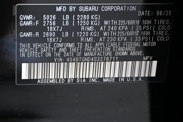 New 2025 Subaru Outback Limited XT image 22