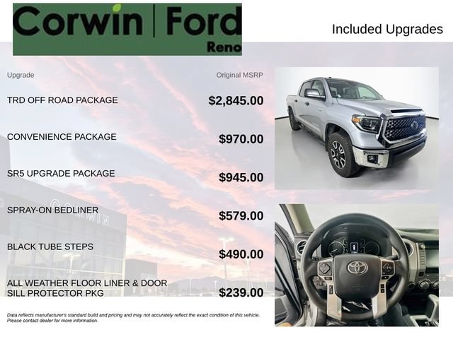 Used 2019 Toyota Tundra SR5 w/ TRD Off Road Package AWD/4WD image 3