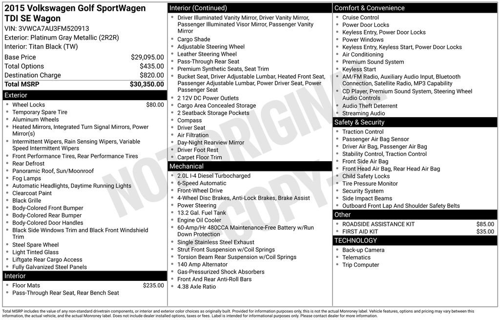Used 2015 Volkswagen Golf TDI SE image 3