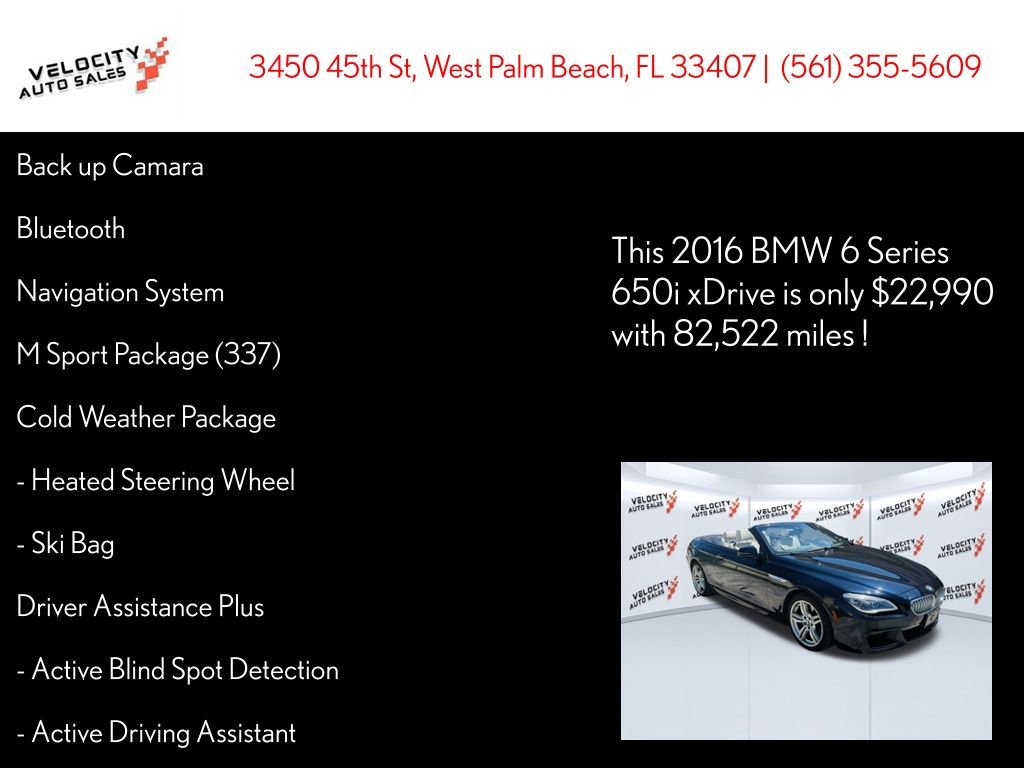 Used 2016 BMW 650i xDrive Convertible AWD/4WD image 37