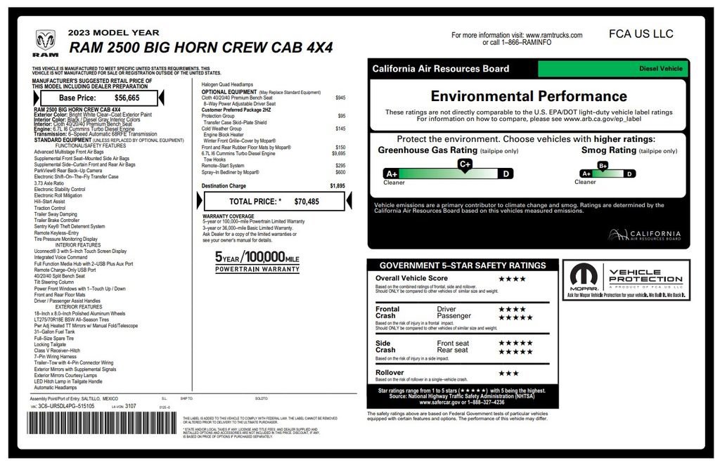 Used 2023 RAM 2500 Big Horn w/ Cold Weather Group AWD/4WD image 2