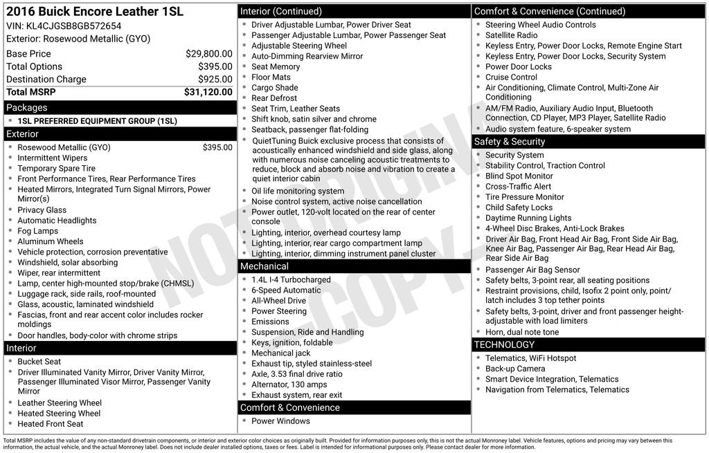 Used 2016 Buick Encore Leather image 27